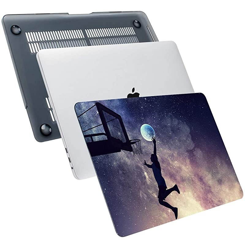 for New MacBook Pro 13 inch Model A2159 A1989 A1706 A1708 2019 2018 2017 2016 Release Aesthetic Star Creative Dunking Pattern Design Hard Laptop Cover with Keyboard Brush Skin Screen Protector