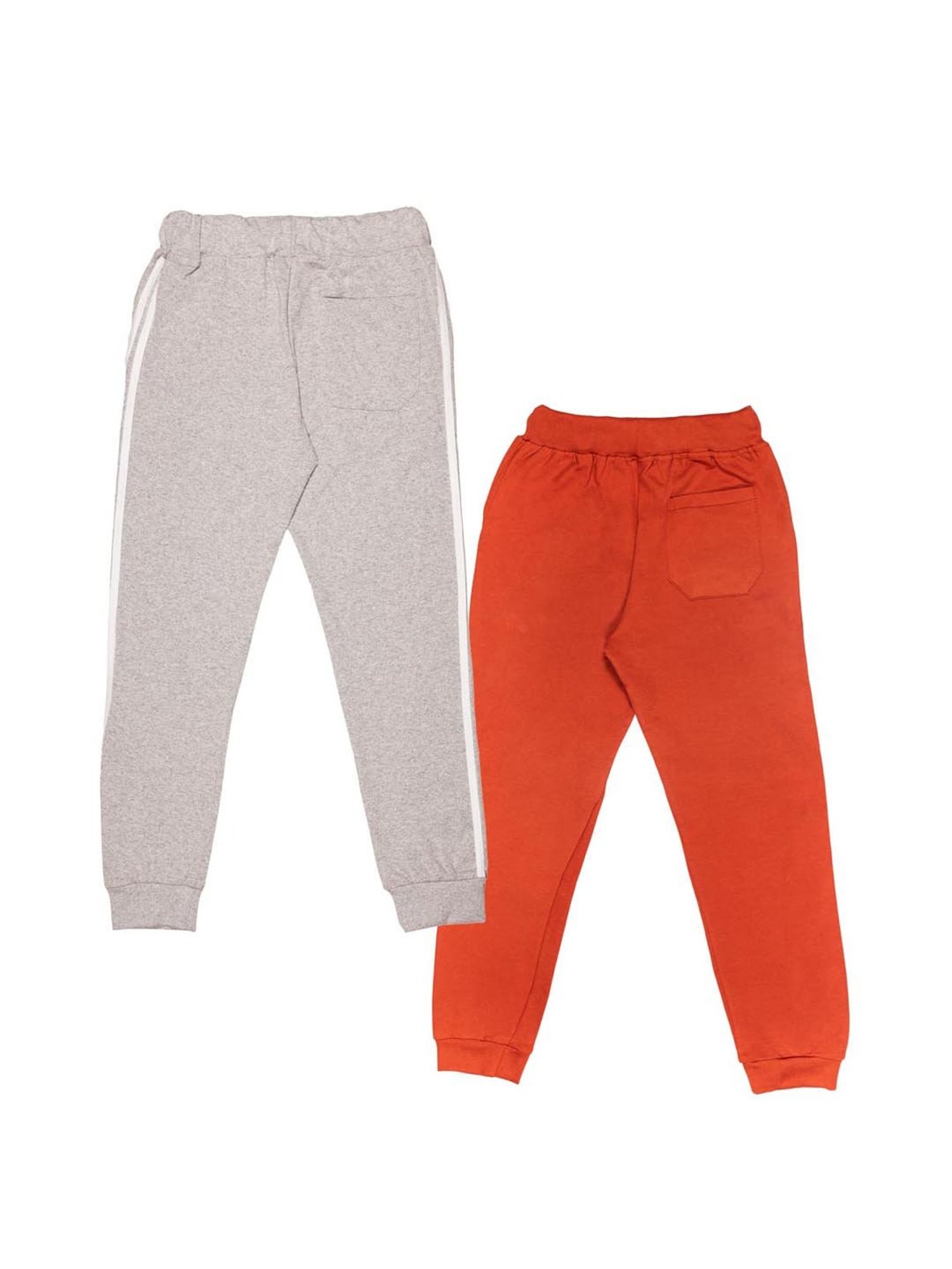 Todd N Teen Kids Grey & Rust Graphic Print Joggers (Pack Of 2)