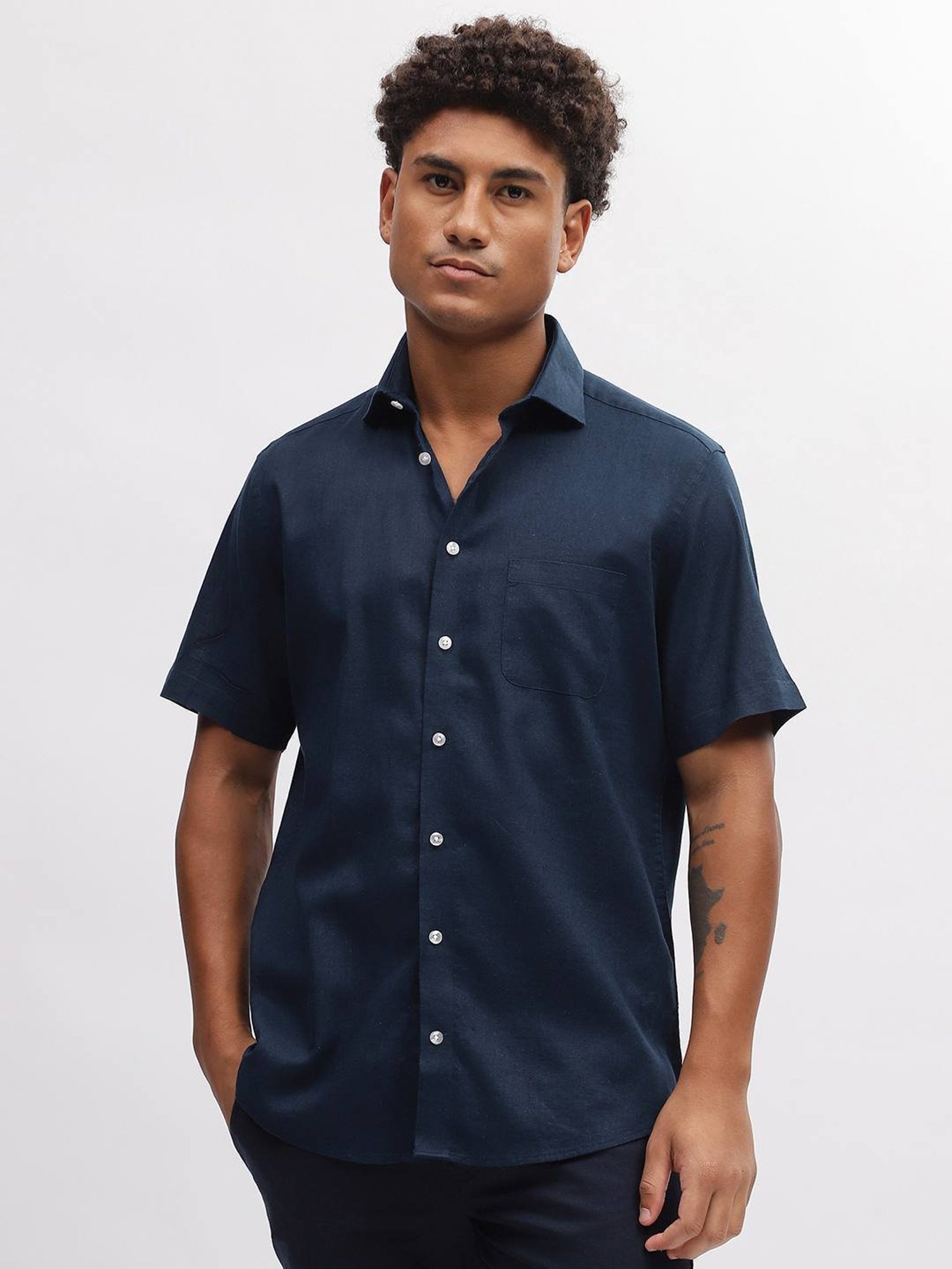 Bruun & Stengade Navy Regular Fit Shirt