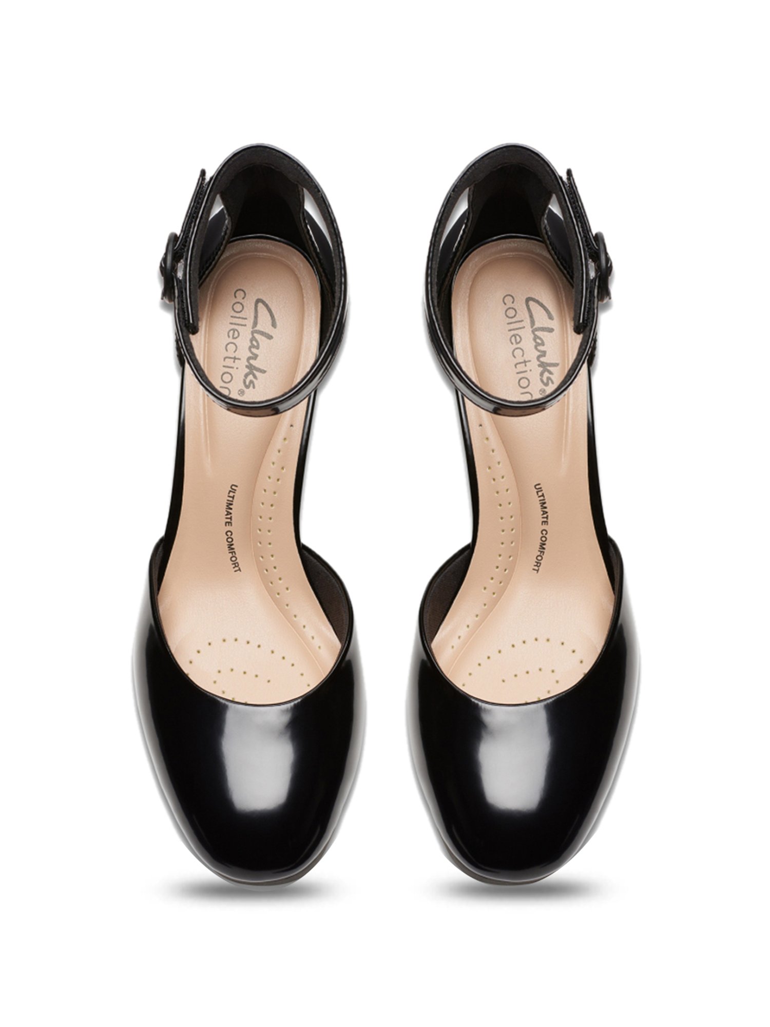 Clarks Women's Ambyr2 Cove Black Ankle Strap Stilettos