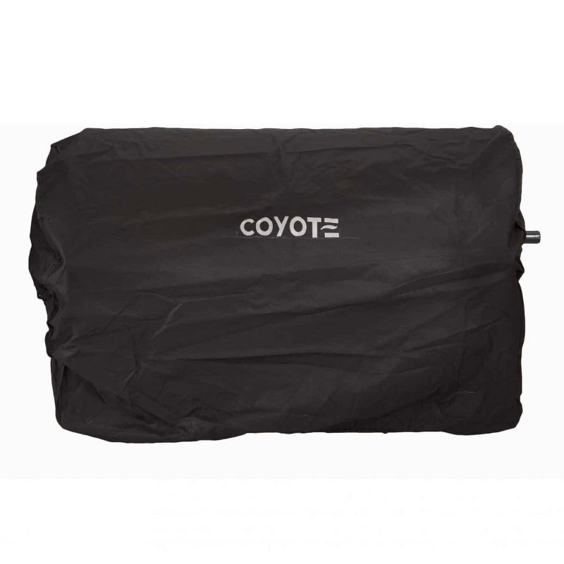 Coyote Outdoors 36 In Vinyl Protective Built In BBQ Barbecue Grill Cover, Black