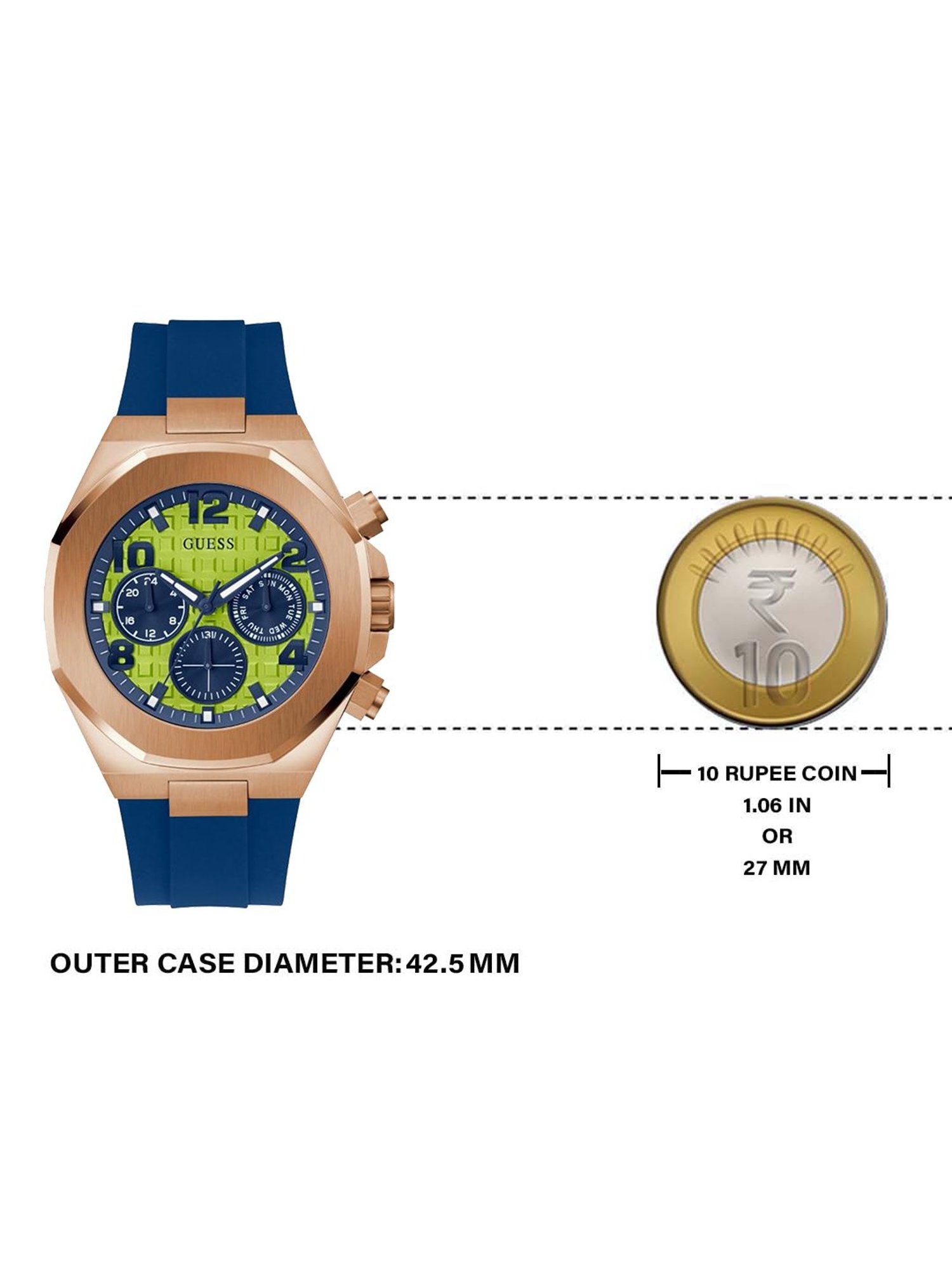 GUESS EMPIRE Men  Rose Gold Tone Dial Analog Watch - GW0583G3