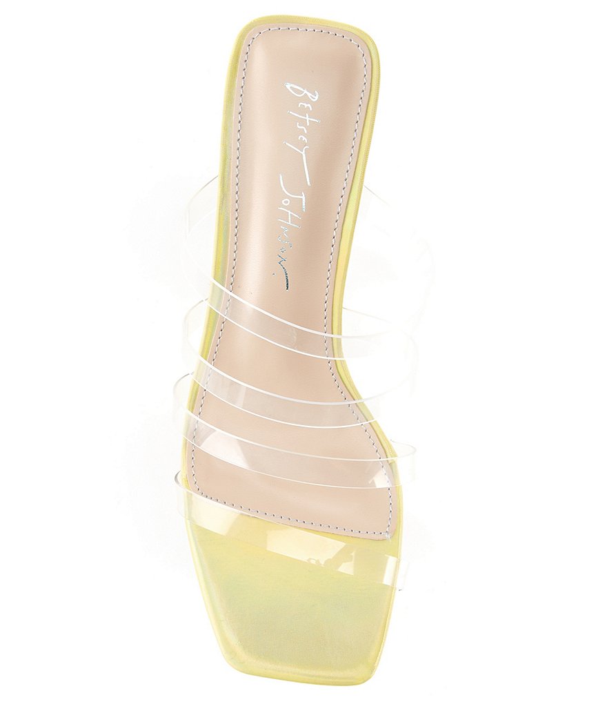 Blue by Betsey Johnson Capri Clear Banded Rhinestone Dress Sandals