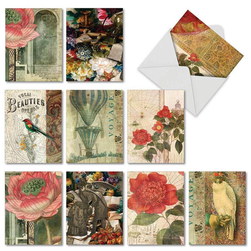 'Secret Garden': Assorted Box of 10 All Occasions Cards, with Envelopes M6727TYG()