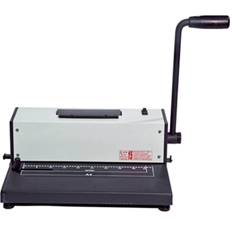 TPC-4600 Coil Punch & Bind Machine, 4:1 Pitch, 15 sheets of 20lb paper up to A4 size max. punching capacity, 45 mm max. binding capacity, 46 hole punch with extension pin for longer sheets