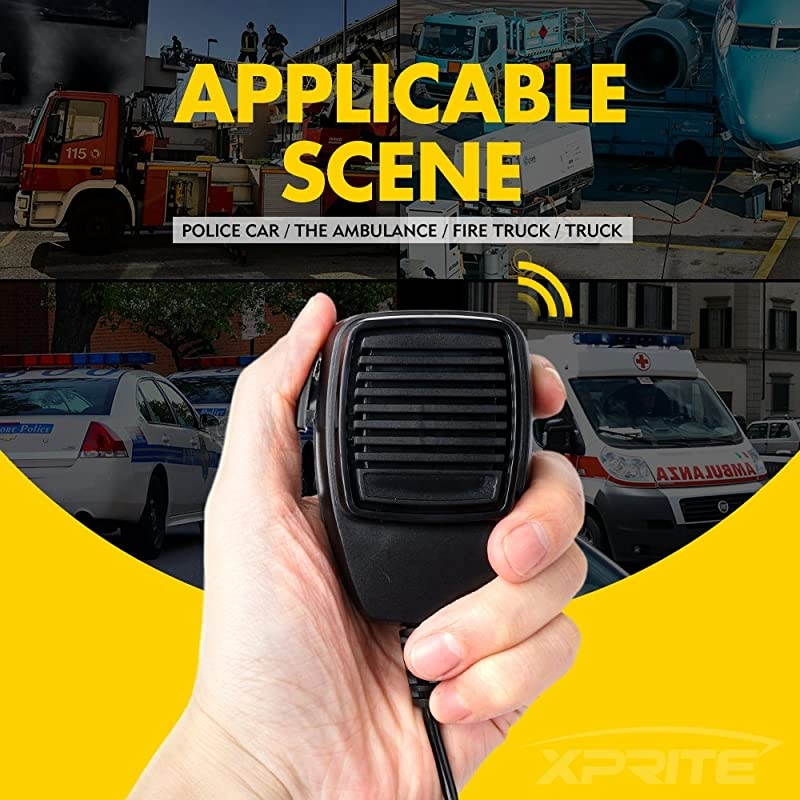 200 Watt 8 Tones Emergency Warning Siren PA System Kit wHandheld Microphone Light Control Switches Speaker Not Included