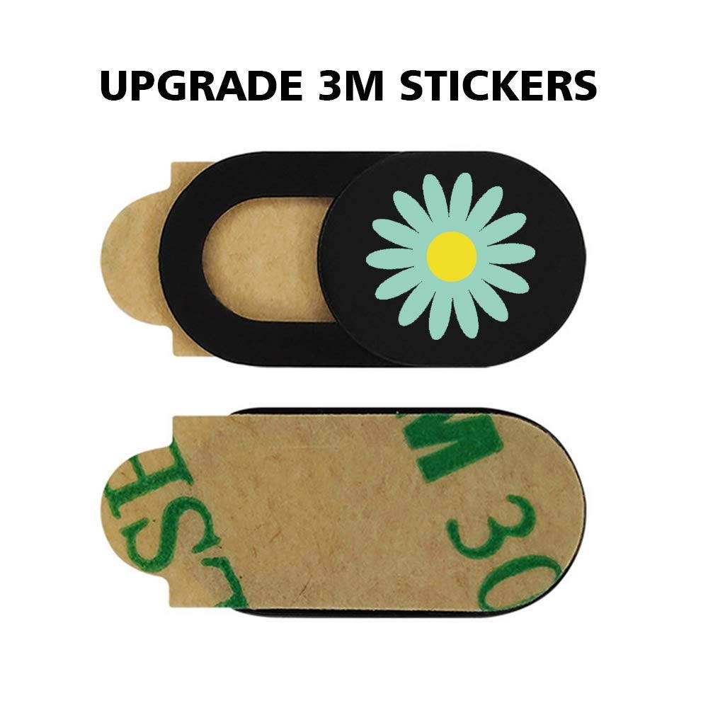 Laptop Camera Slide Webcam Cover, Ultra Thin Camera Blocker to Protect Your Privacy for Computer iPad MacBook Pro iMac Smartphone Mac PC Tablets Echo Spot Show - Daisy 3 Packs