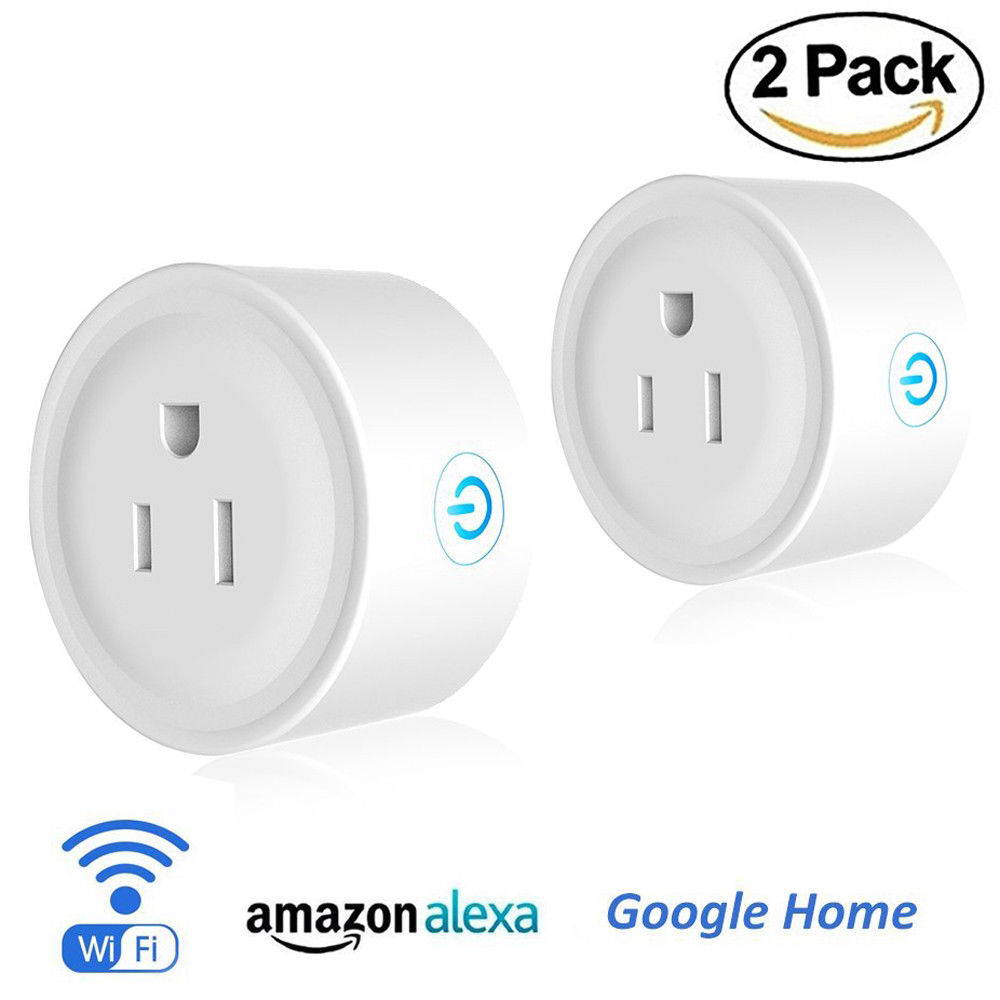 Nest Outdoor Security Camera, White w/ 2 Pack Wifi Smart Plug