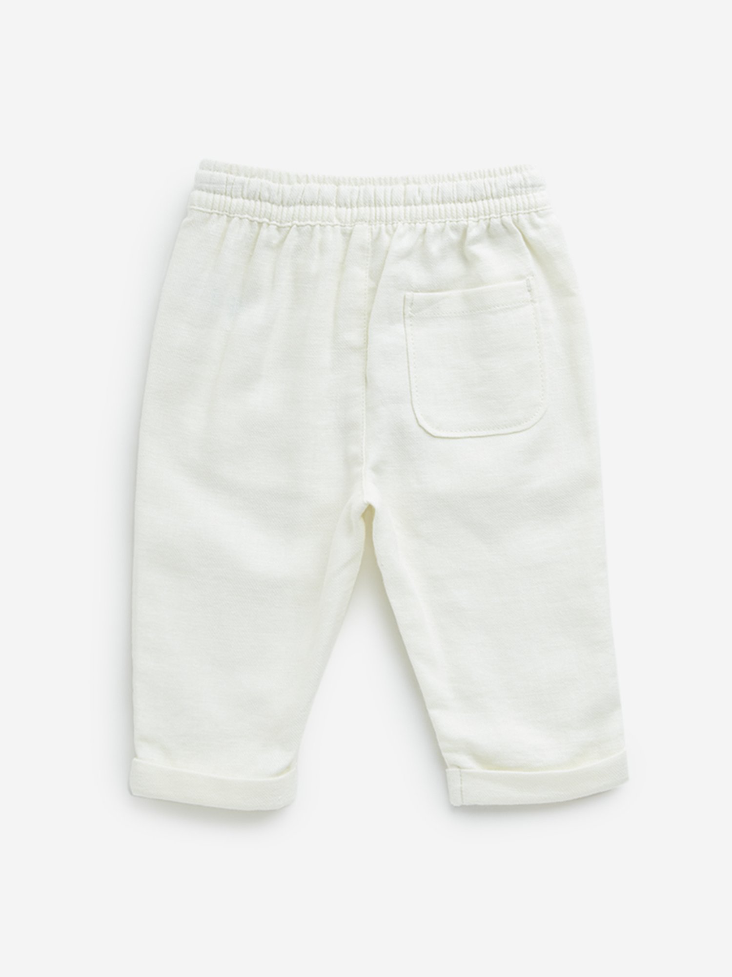 HOP Baby by Westside White Mid-Rise Cotton Blend Pants