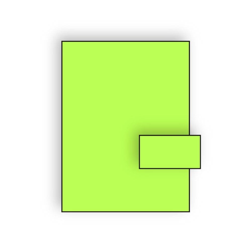 Business Card Stock, 11" x 17", 65#, Brightly Colored Lime, Acid Free (Box of 250)