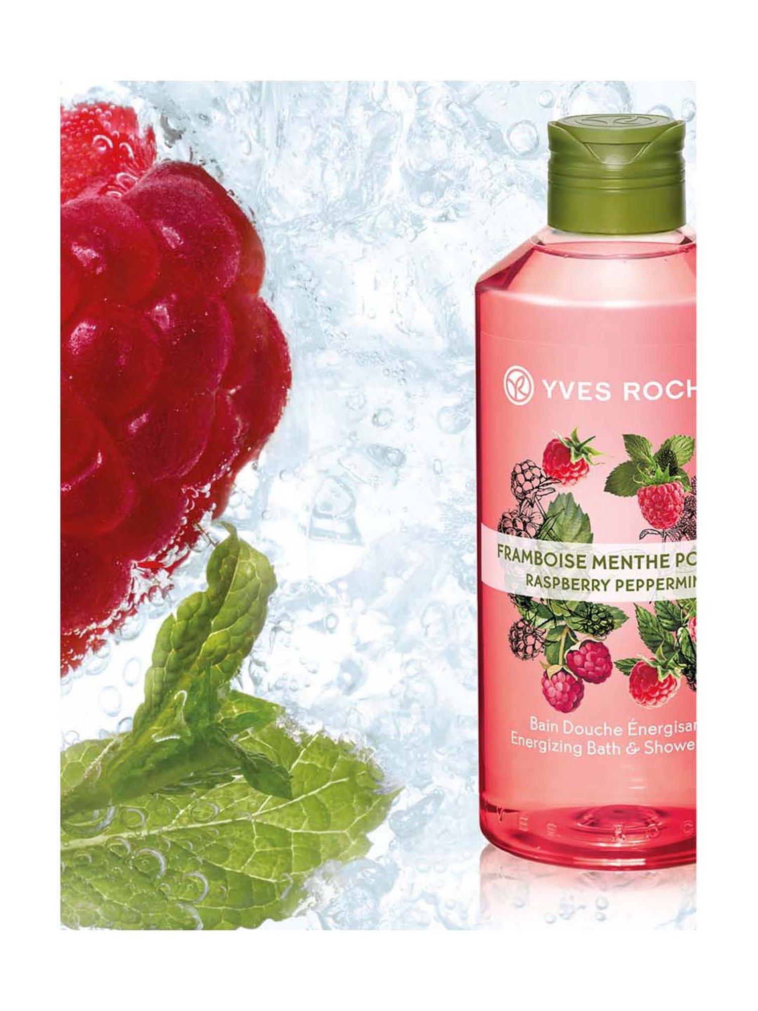 YVES ROCHER Energizing Bath & Shower Gel Raspberry Peppermint Fl - 400 ml