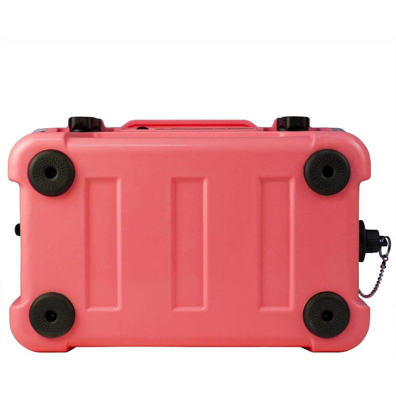 Driftsun Heavy Duty Rotomolded Thermoplastic UV Resistant Portable Commercial Grade Personal 20 Quart Insulated Hard Ice Chest Beverage Cooler, Coral