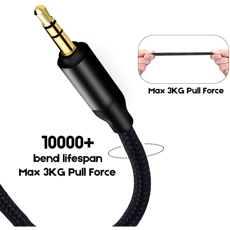 Audio AUX Cable 6FT 2Pack 35mm Male to Male Stereo Auxiliary Cord Lossless Gold Plated Jack for Headphones MP3 Player Speaker Cell Phones Tablets Home or Car Stereo or 35mm Aux Port