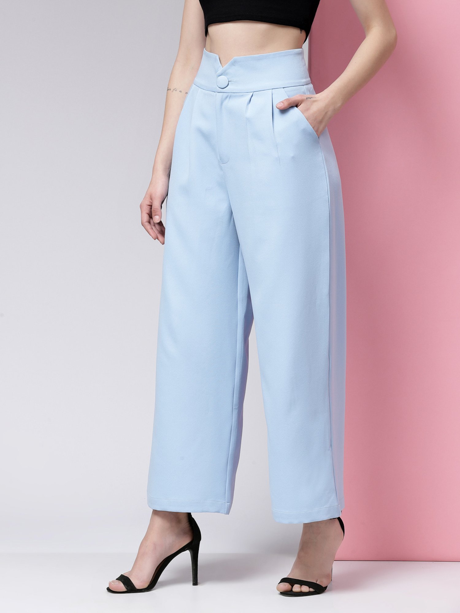 KENDALL + KYLIE Black Mid Rise Pants