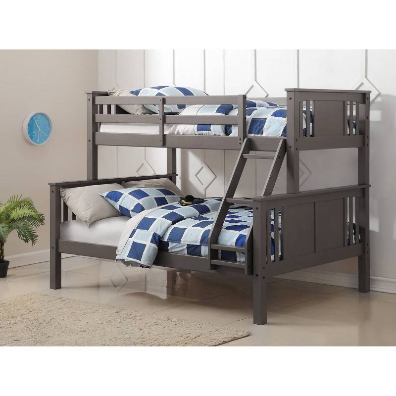 Twin/Full Princeton Bunk Slate Gray - Donco Kids
