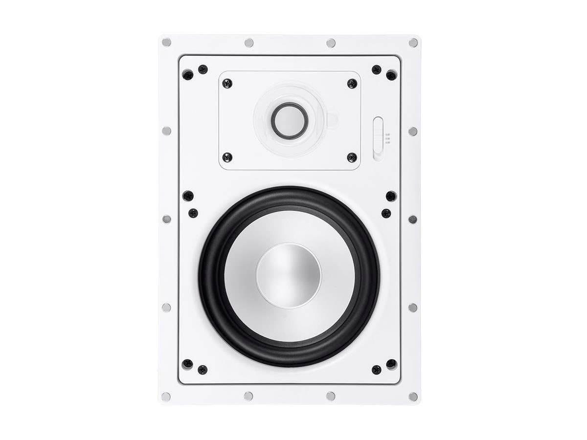 Monoprice 2-Way Architectural Aluminum In-Wall Speakers - 6.5 Inch (Pair) With Micro Ceramic Composite Tweeter - Sycamore Series