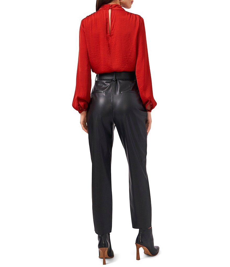 WAYF Double Ruffle V-Neck Peplum Top