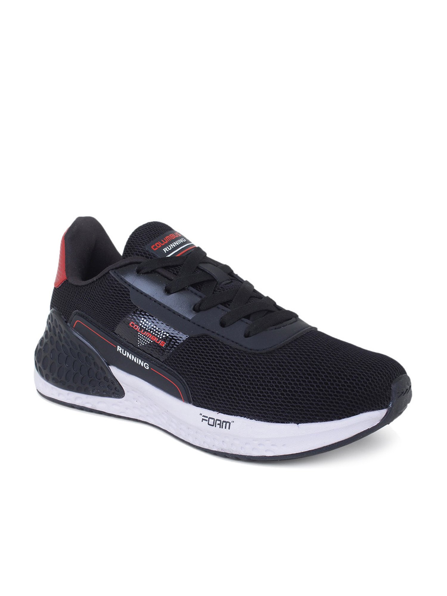 Columbus Men's Black Running Shoes