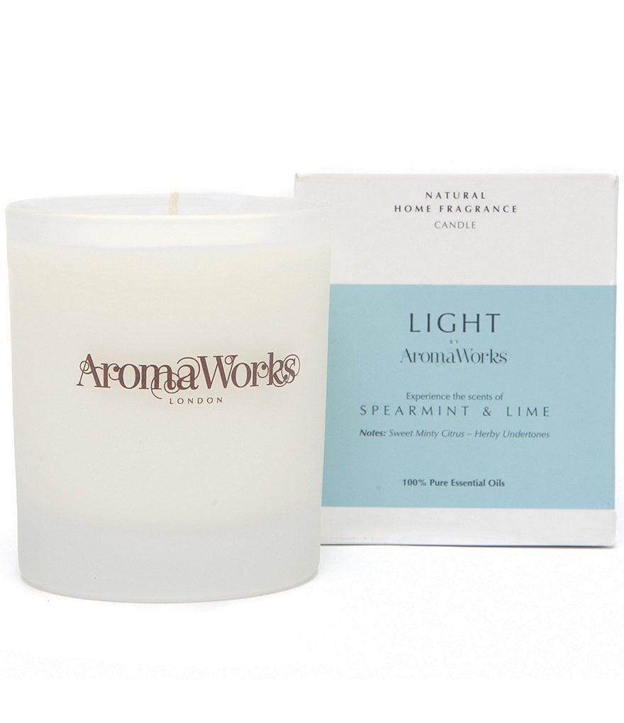 AromaWorks London Light Range - Spearmint & Lime Medium Candle