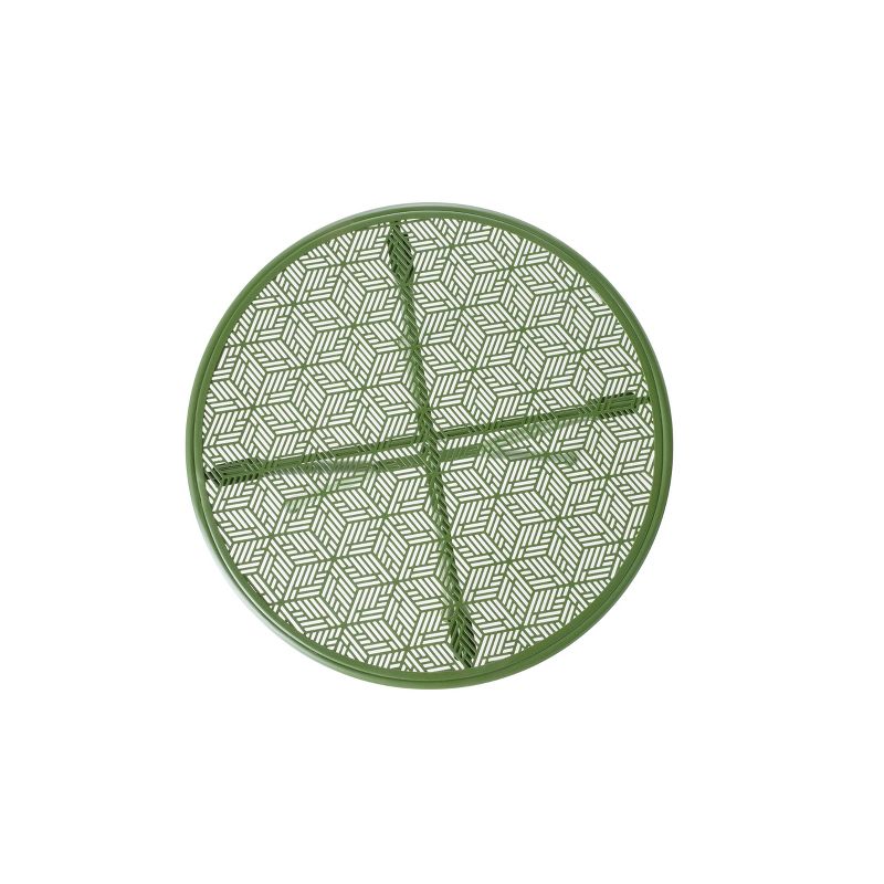 Martini 3pc Moss Finish Wrought Iron Patio Bistro Set with 23.75" Round Table - Alfresco Home