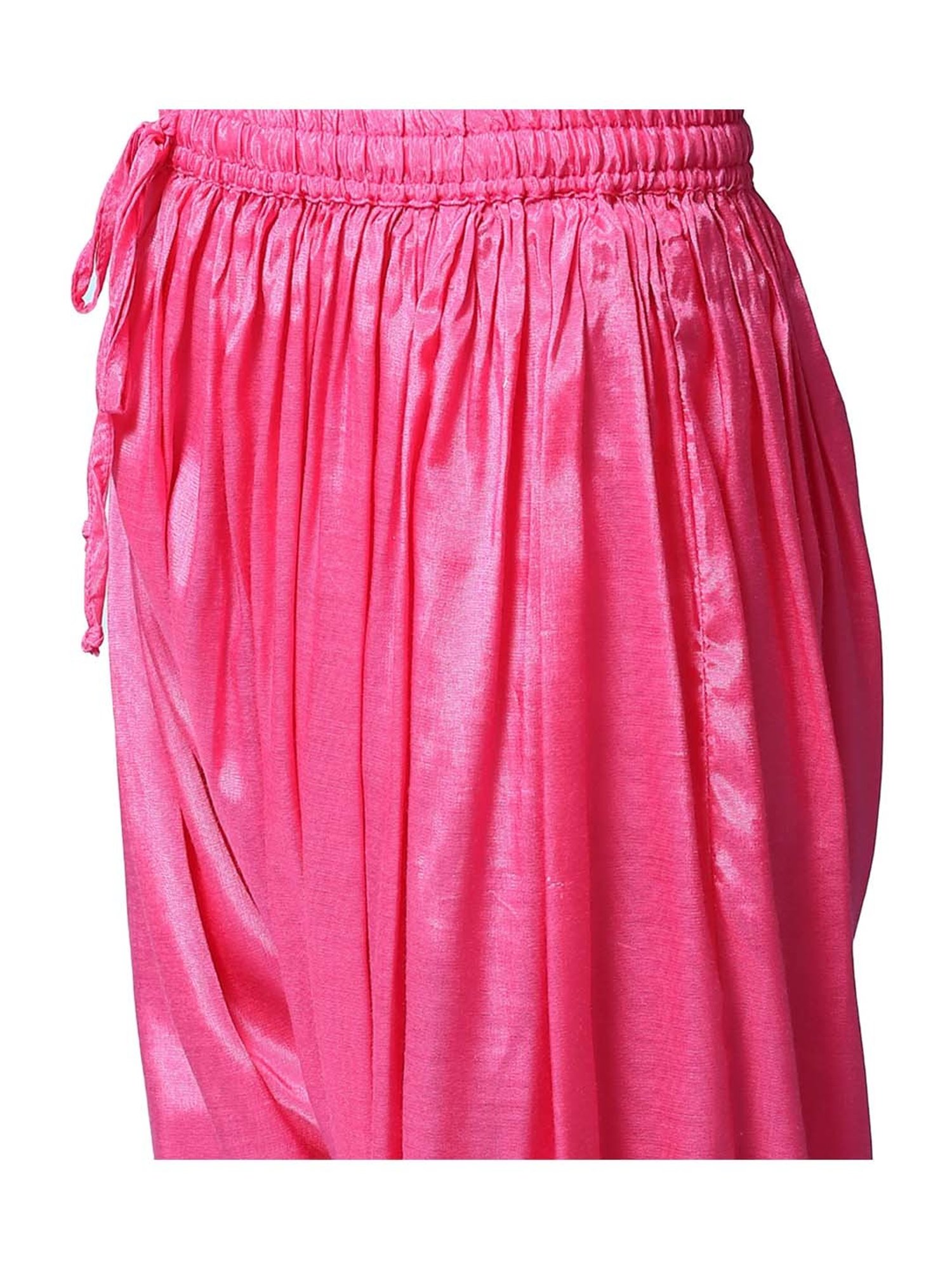 BIBA Girls Pink Floral Print Full Sleeves Kurta Set