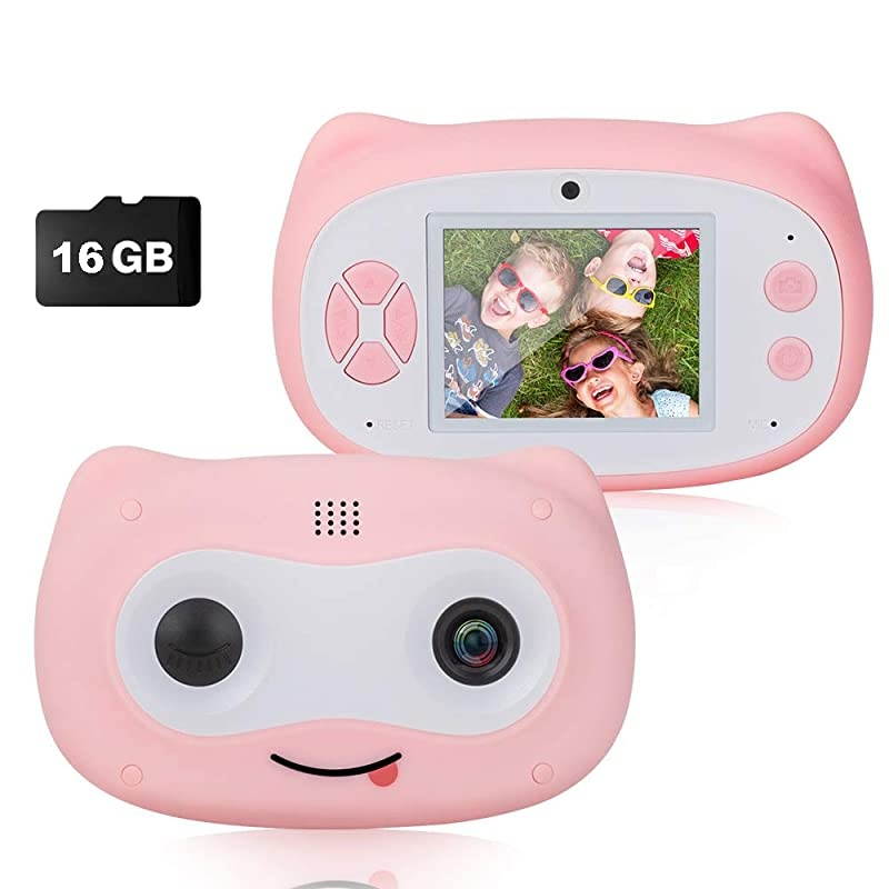 Kids Camera  Q1 Digital Video Camcorder Action Camera Rechargeable with 8G SD Card 2.0&rdquo; for 3-12 Year Old Boys and Girls Birthday Festival Gift