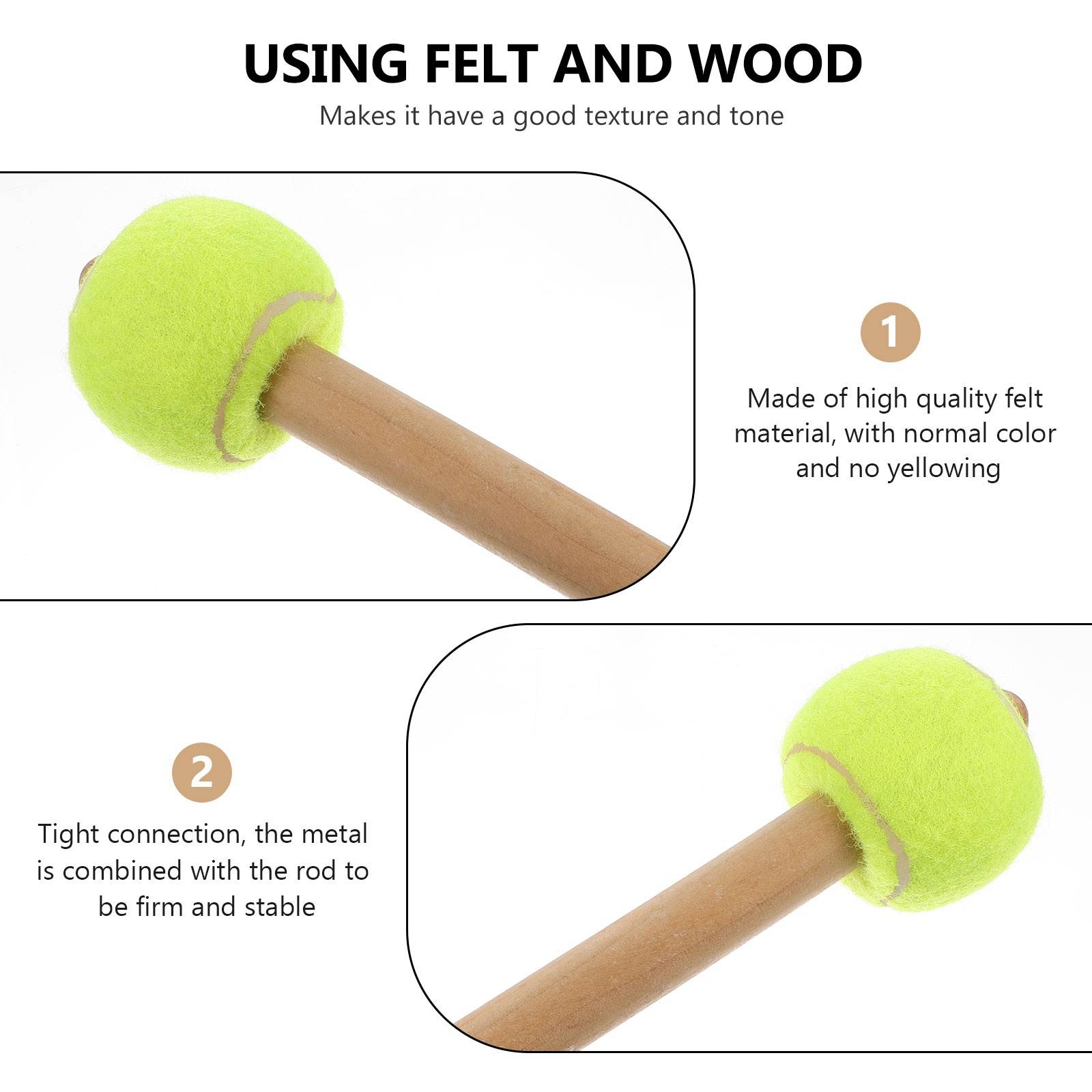 Short Wooden Mallets Snare Drum Sticks Musical Percussion Instrument Accessories