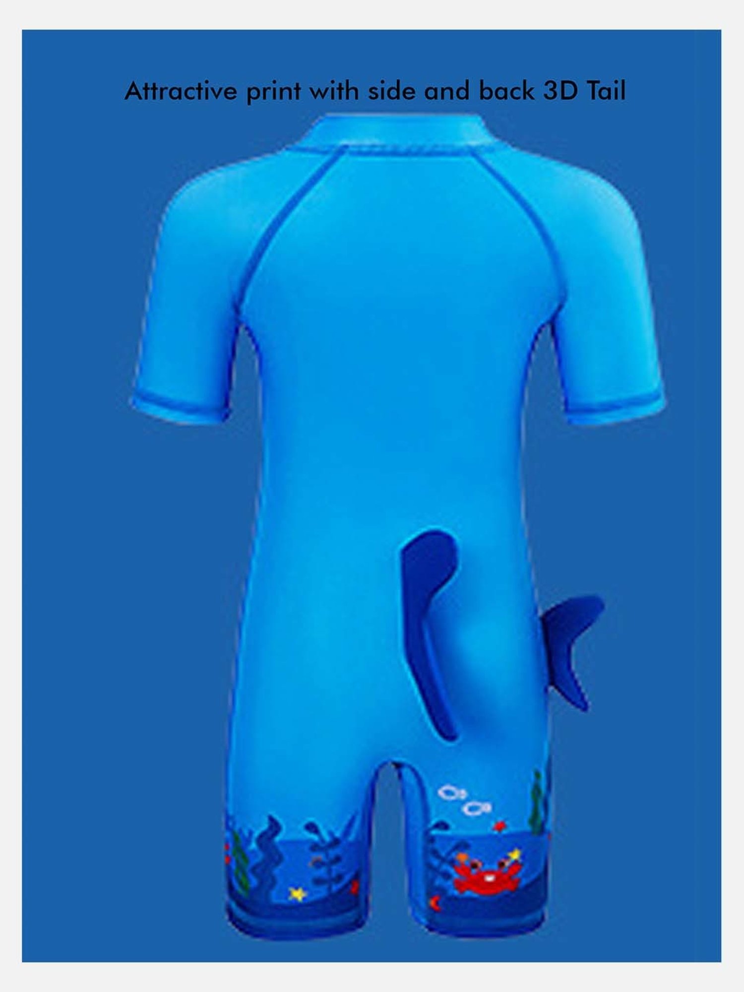 Little Surprise Box Kids Blue Shark Printed Swimsuit