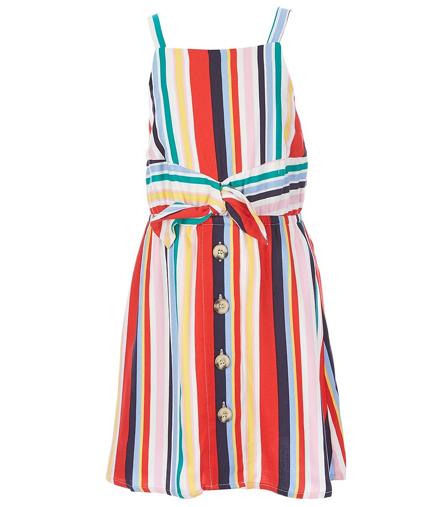 Guess Big Girls 7-16 Striped Overall Dress