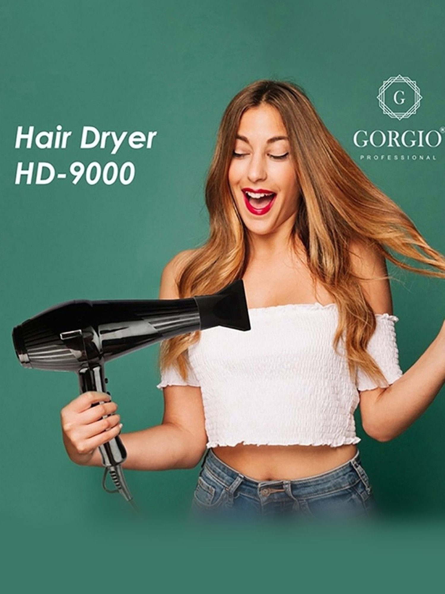 Gorgio Professional HD9000 3000W Hair Dryer (Black)