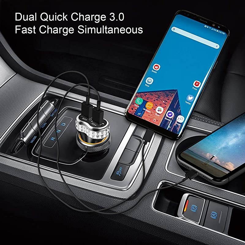 C Car Charger Adapter 40W 6A, PD3.0 20W & QC3.0 20W Car Phone Charger Fast Charging Compatible with iPhone 12/11, Samsung Galaxy S20/Note 20, LG, Tablets, Pixel and More.