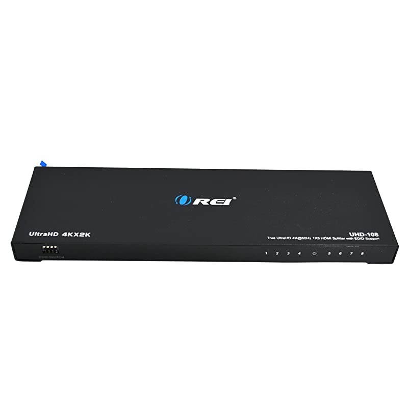 1x8 20 HDMI Splitter 8 Ports with Full Ultra HDCP 22 4K at 60Hz 3D Supports EDID Control UHD108