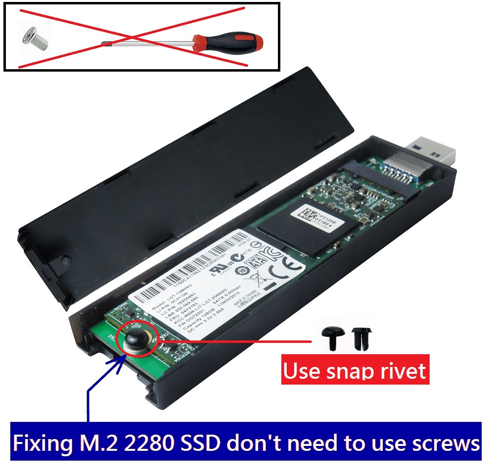 Innocard USB 3.1 to M.2 SSD Enclosure+ type-A  for Gen 2, 10Gbps