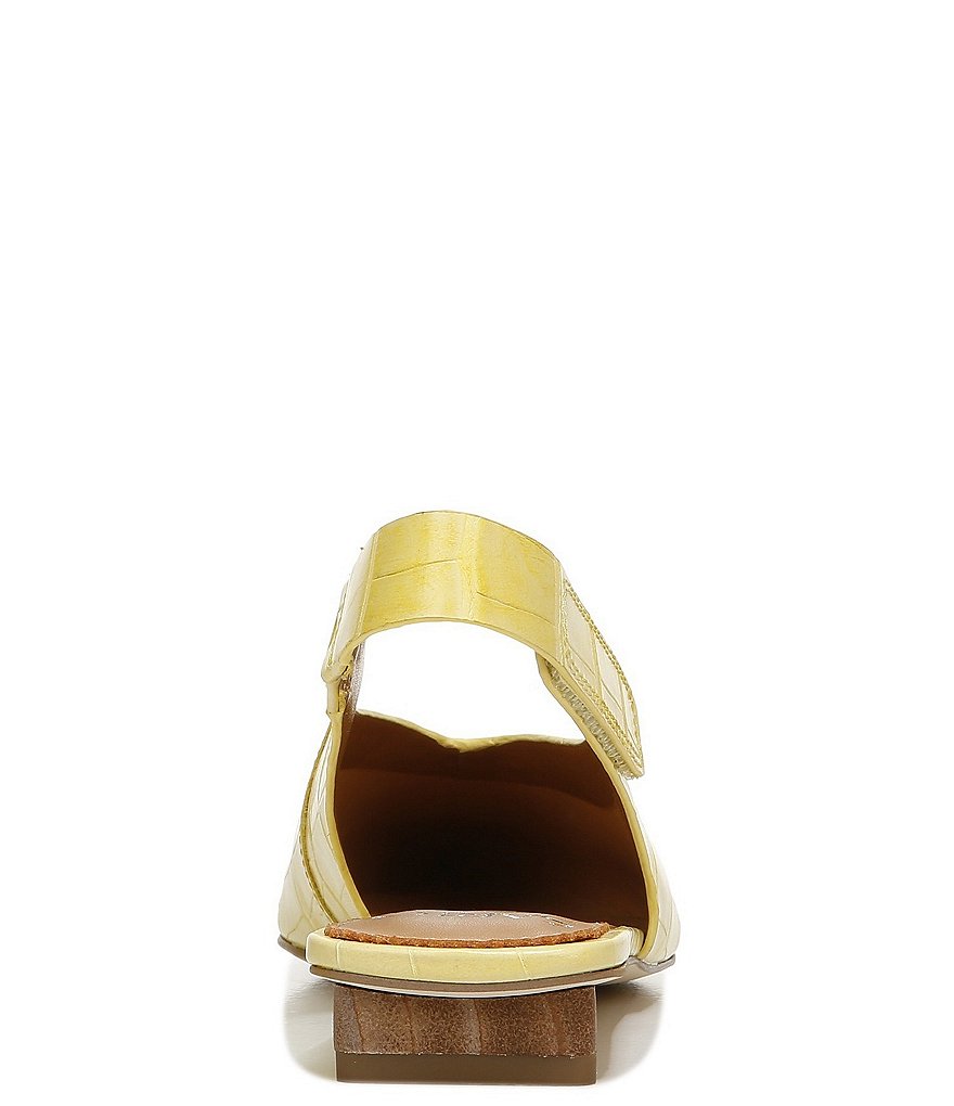 Sarto by Franco Sarto Grayson Croco Print Leather Slingback Flats