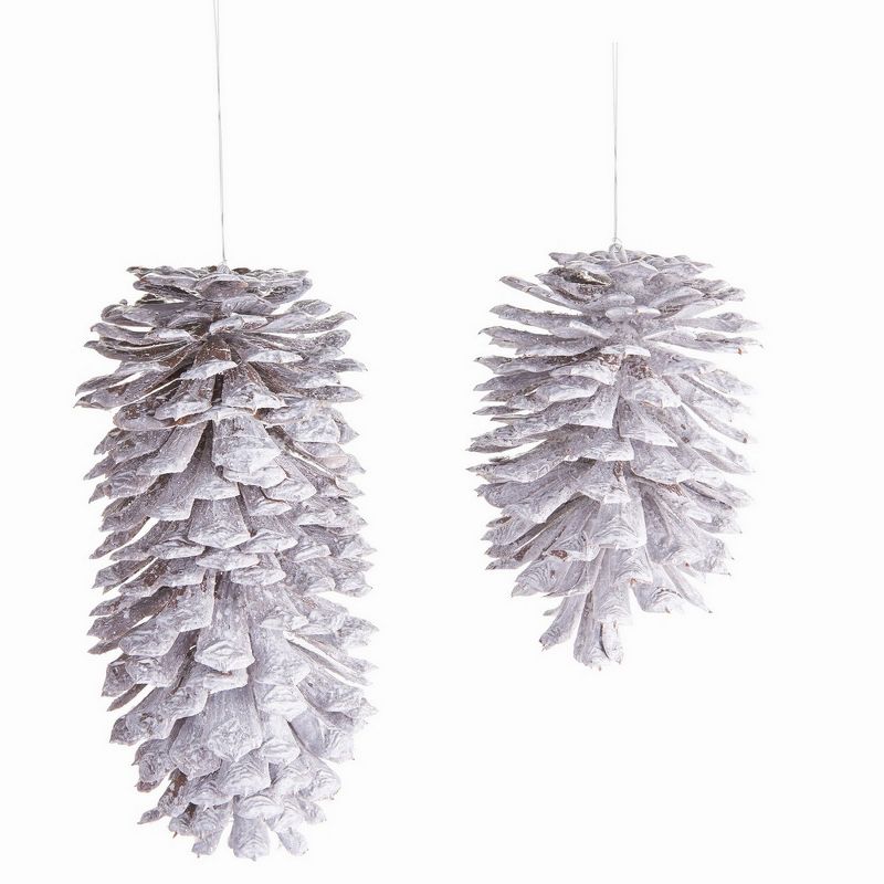 Plum & Post Pine Cone Ornaments Large, Set Of 2