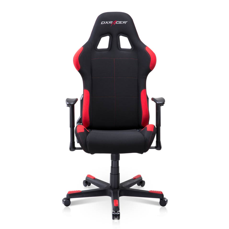 DXRacer Ergonomically Designed Racing Series RAA106 Black and Red Strong Mesh and PU Leather 135-degree Recline High-End Gaming Chair with Neck and Lumbar Support Pillow