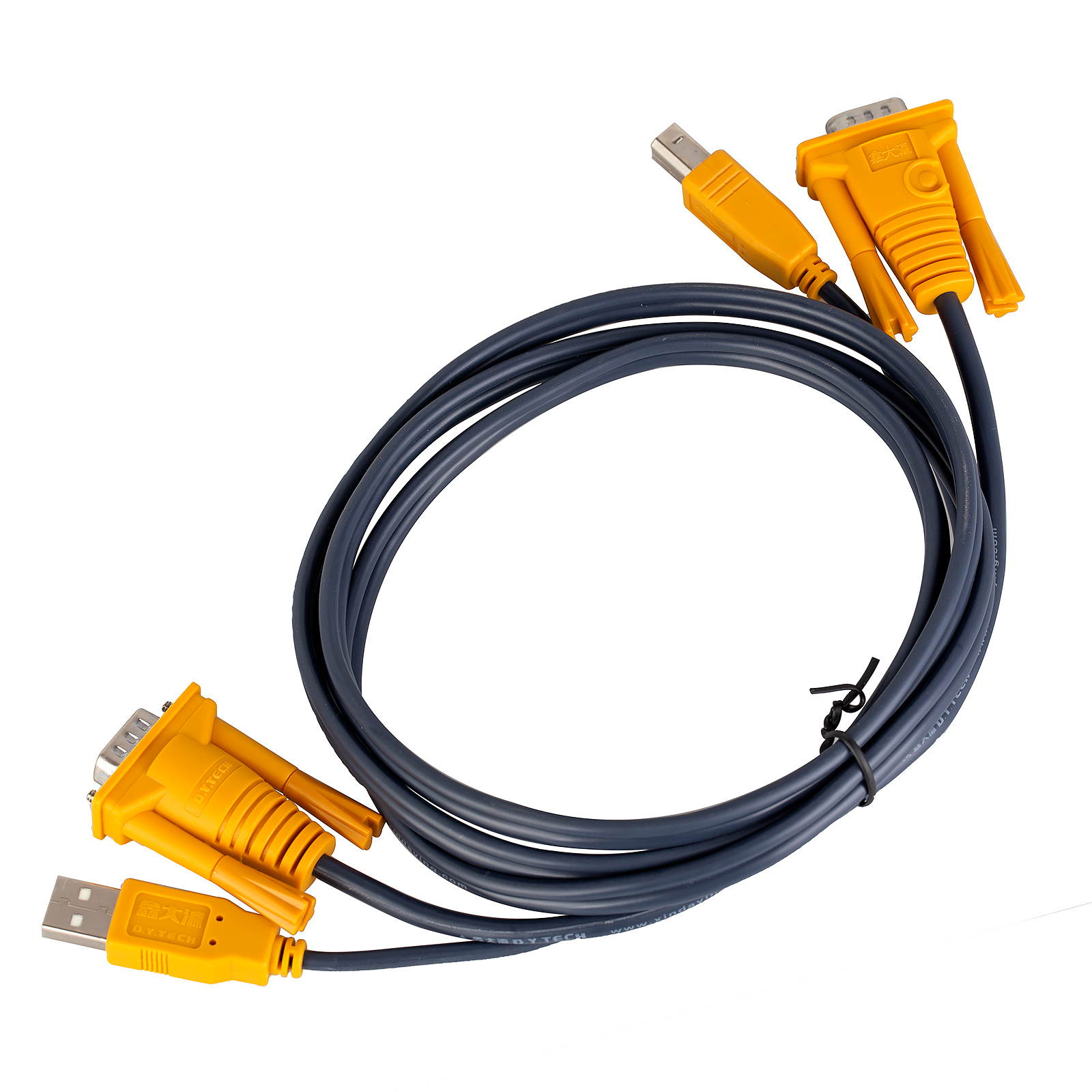 2 Port KVM Switch Box VGA USB Combo Cable