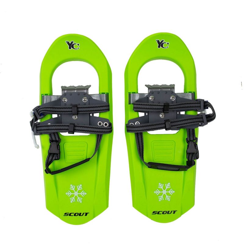 Yukon Charlie's Junior Scout 7 x 16 Durable Youth Hiking Molded Snowshoes, Green