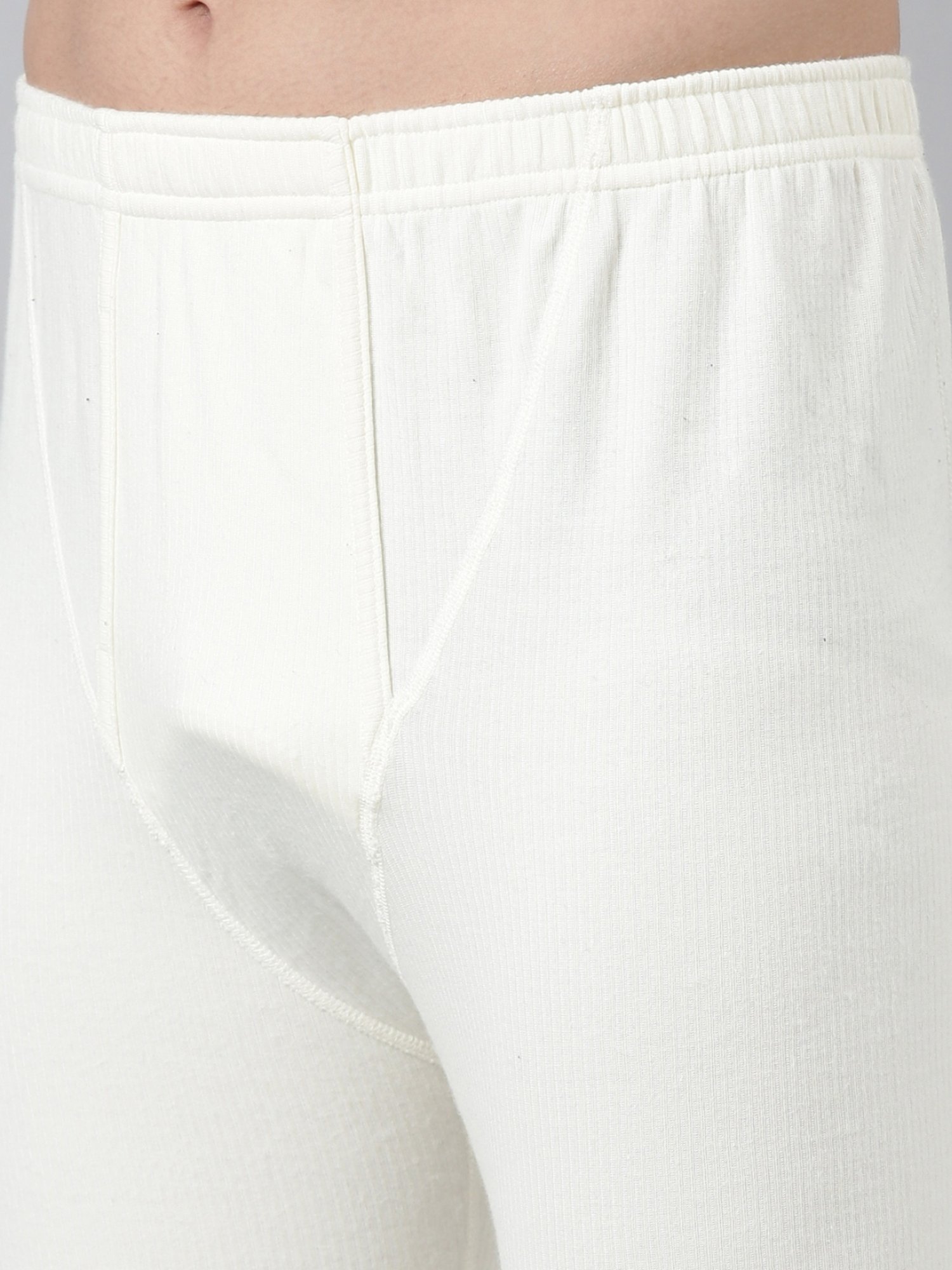 Dixcy Scott Maximus White Cotton Skinny Fit Thermal Bottoms