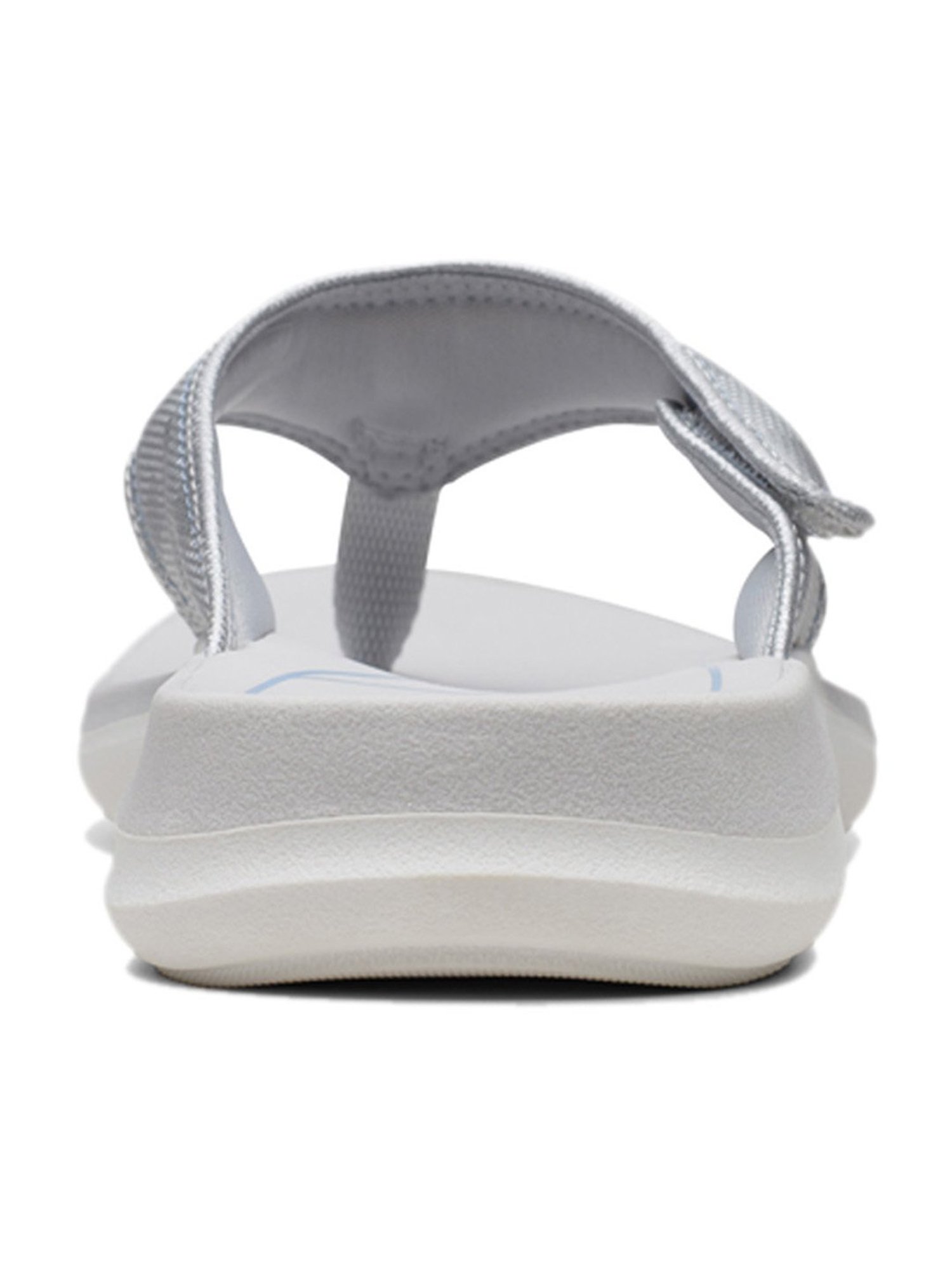 Clarks Women's Glide Post 2 Silver Thong Wedges