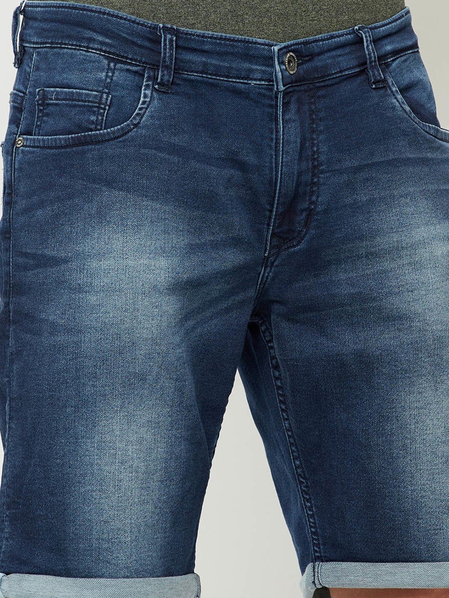 Octave Blue Regular Fit Shorts