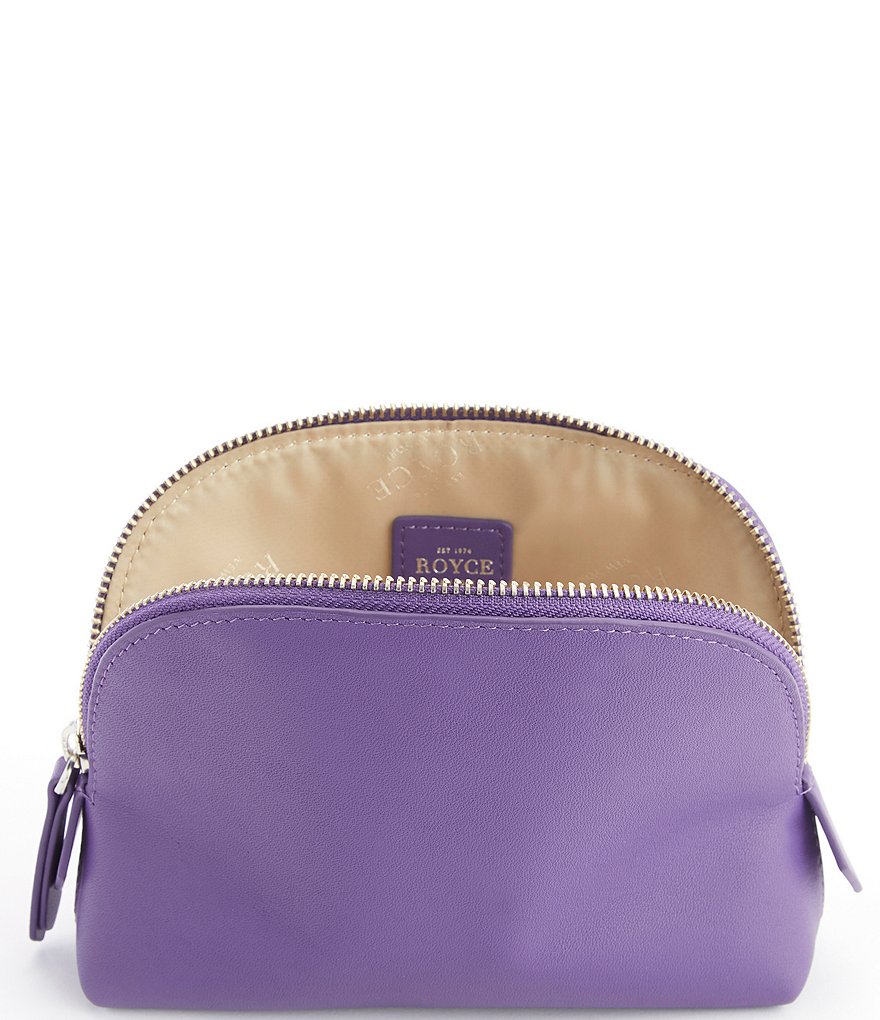 ROYCE New York Leather Small Cosmetic Bag