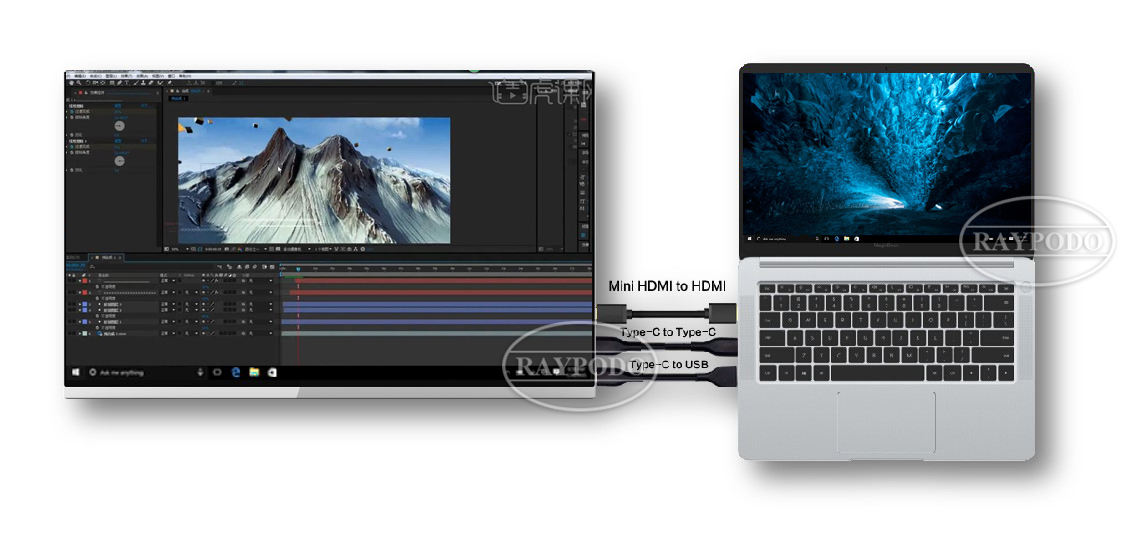 Raypodo New development 15.6 inch 16.1-inch touch screen monitor with Type-C HDMI interface