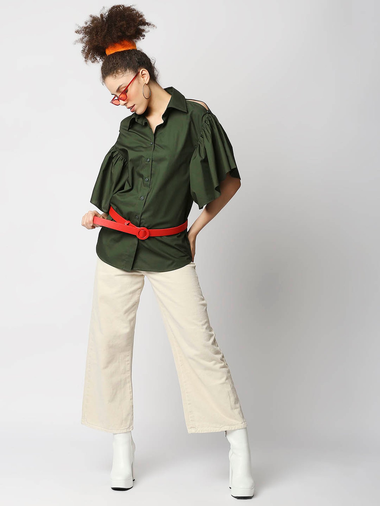 Remanika Green Regular Fit Shirt