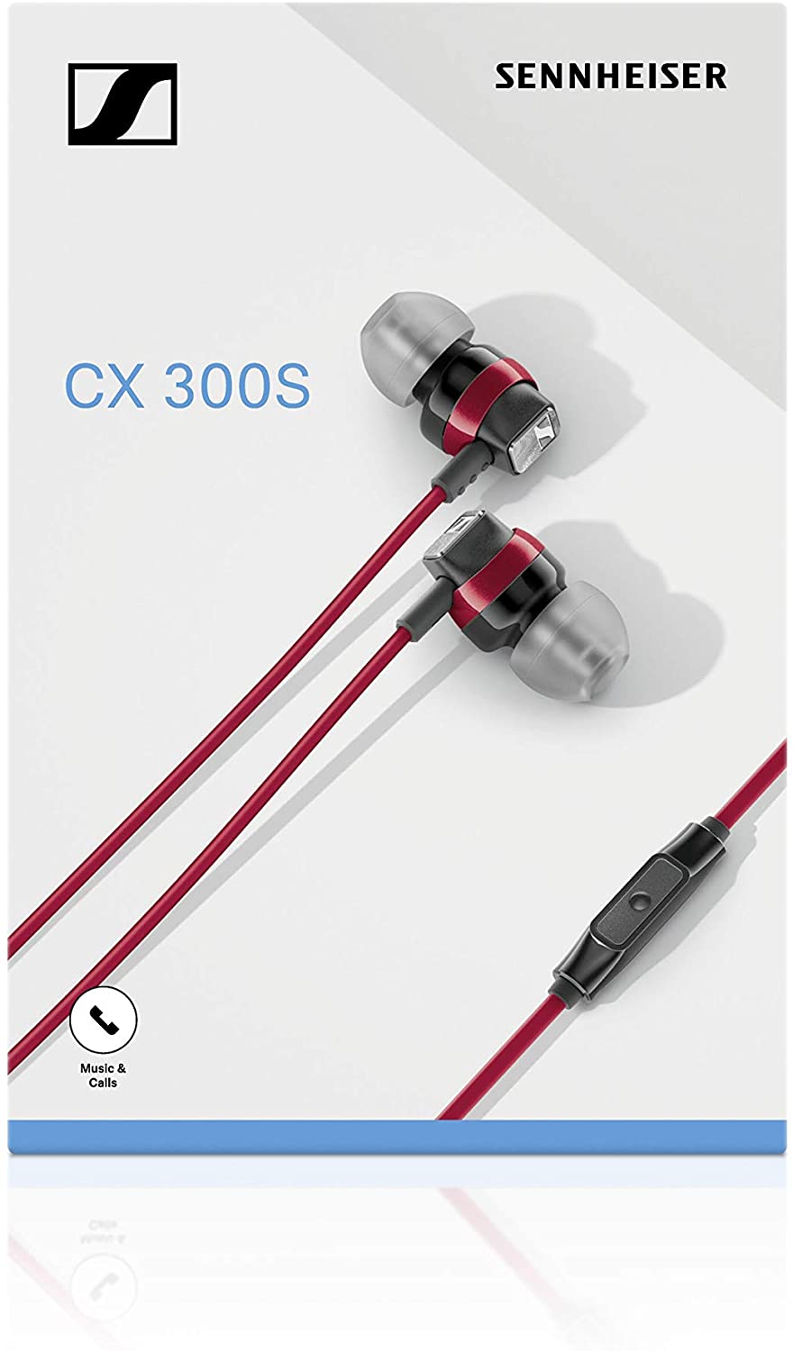 Sennheiser CX 300S In-Ear Headphones with Universal Smart Remote Control-Red