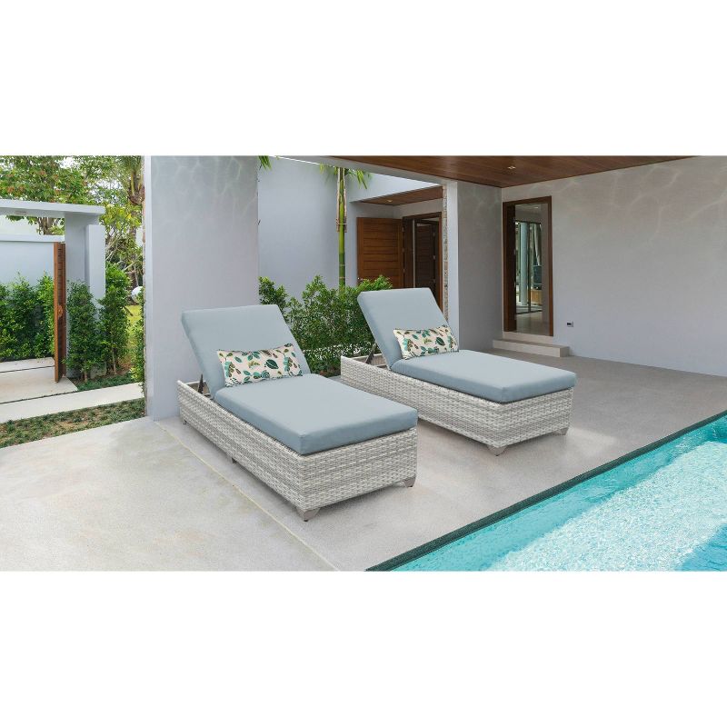 Fairmont 2pk Patio Chaise Lounges - Spa - TK Classics