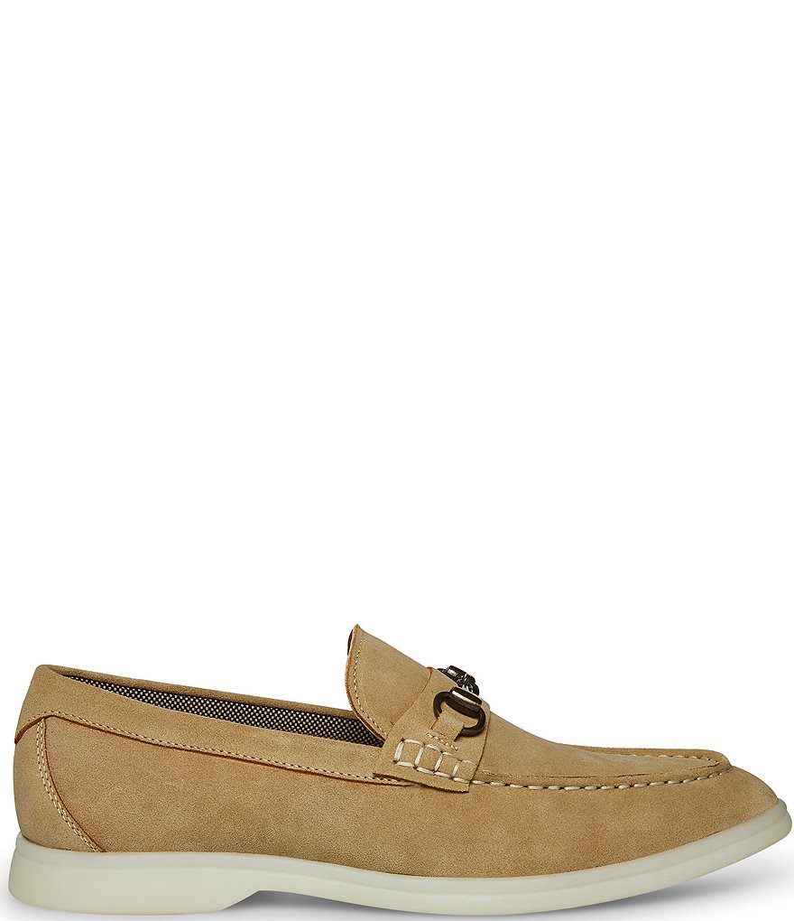 Steve Madden Men's Kelvinn Bit Buckle Detail Suede Slip-On Loafers