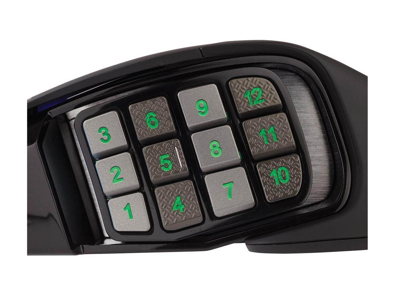 Corsair Scimitar Pro RGB - MMO Gaming Mouse - 16,000 DPI Optical Sensor - 12 Programmable Side Buttons - Black (Packaging may vary)