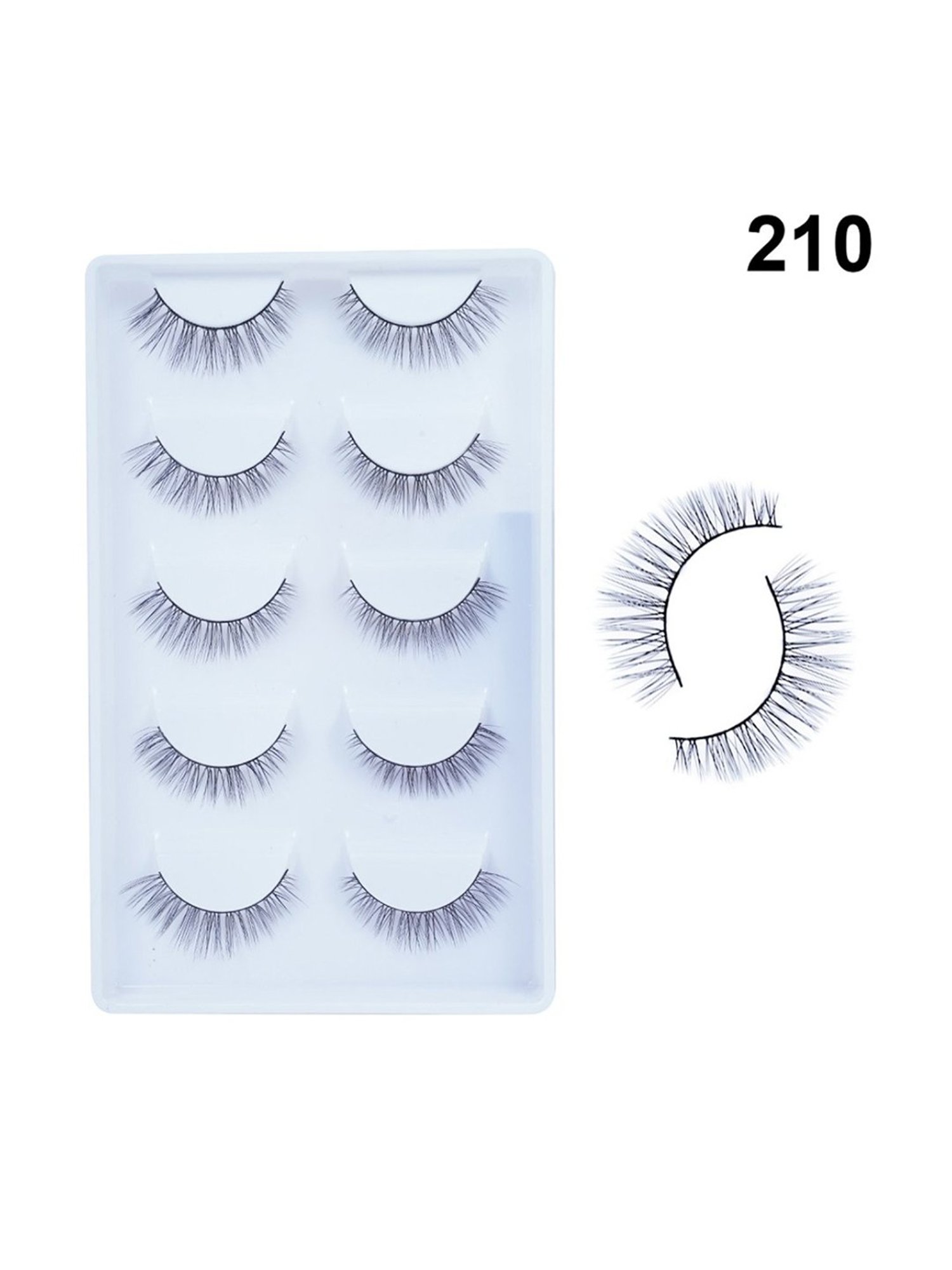 Bronson Professional 6D Fashion Eyelash 210 - Set of 5