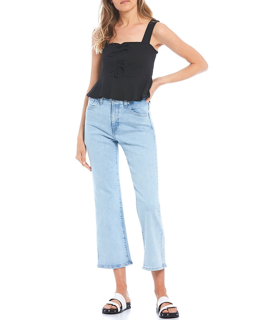 YMI Jeanswear Love Mid Rise Fray Hem Flare Jeans